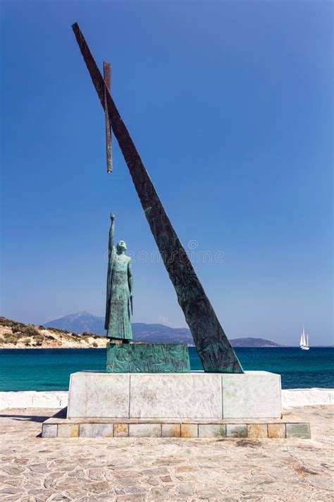 Pythagoras Statue, Samos, Greece Stock Photo - Image of tourism ...