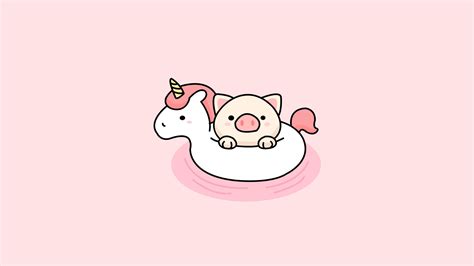 Kawaii unicorn Wallpaper 4K, Cute unicorn, Kawaii pig