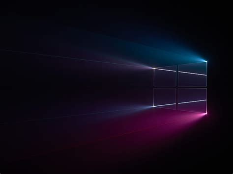 Online crop | HD wallpaper: Windows logo, Blue, Dark, Windows 10, Pink ...