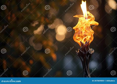 Candle Flame Flickering in the Breeze Outdoors Stock Illustration ...