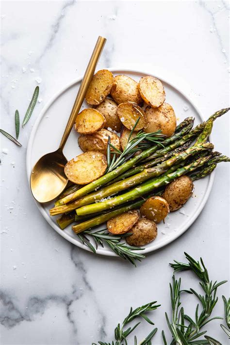 Roasted Potatoes and Asparagus - Food Faith Fitness