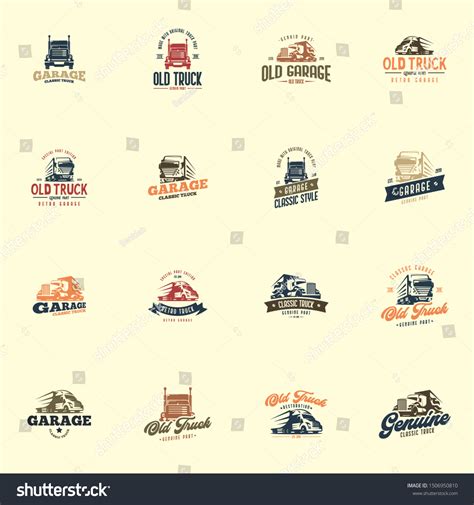 Retro Truck Logo Template Vector Vintage Stock Vector (Royalty Free ...