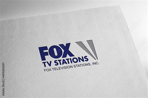 FOX tv stations logo editorial illustrative, on screen Stock Photo ...