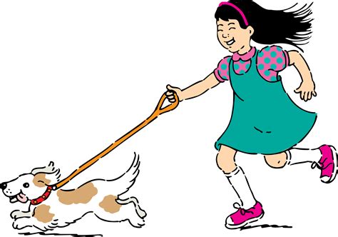 Clipart Walking Dog