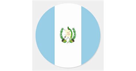 Guatemala Flag Classic Round Sticker | Zazzle