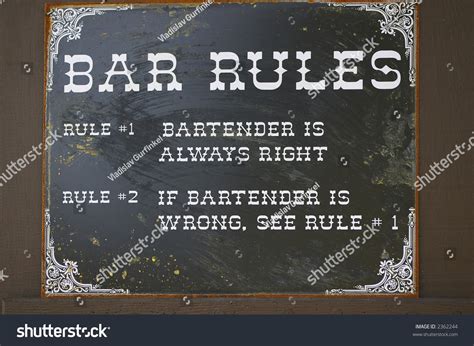 Funny Vintage Bar Sign Stock Photo (Edit Now) 2362244