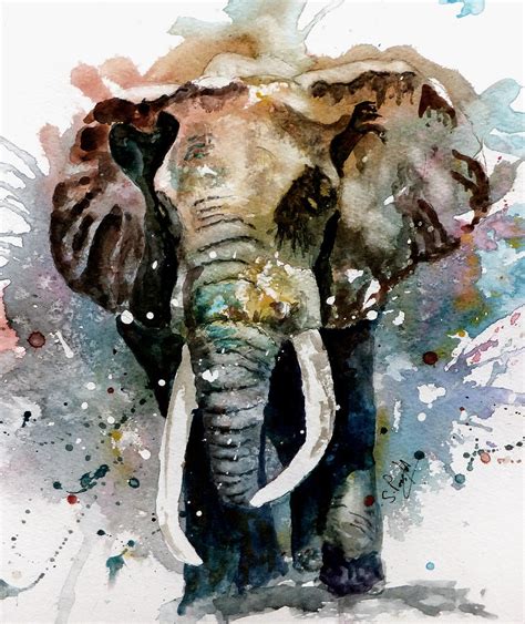 The Elephant Painting by Steven Ponsford | Pixels