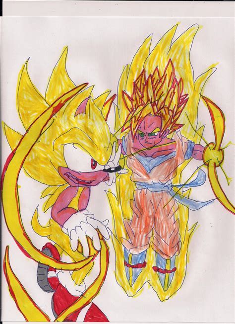 super Sonic vs super saiyan Goku by broly123456789 on DeviantArt