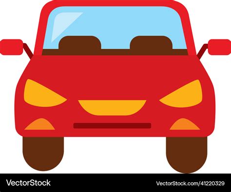 Red car vehicle Royalty Free Vector Image - VectorStock