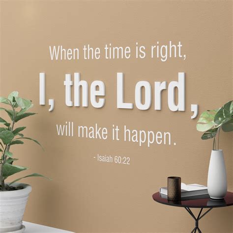 When the Time is Right Isaiah 60 22 Bible Verse Wall - Etsy