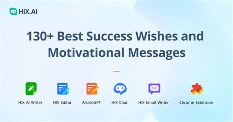 130+ Motivational Messages and Wishes for Success | HIX.AI