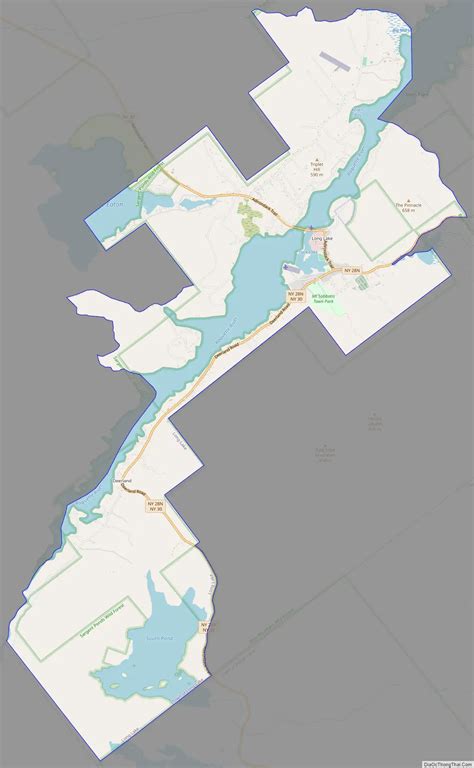 Map of Long Lake CDP, New York