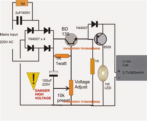 Emergency Led Lamp Circuit Diagram