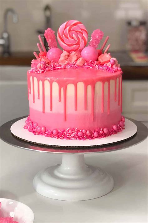 Pink Drip Cake: Easy Recipe and Tutorial - Chelsweets