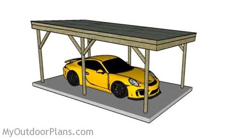 Flat Roof Carport Plans | MyOutdoorPlans