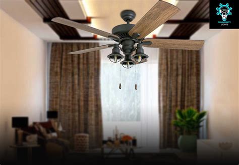 52 Rustic Industrial Farmhouse Ceiling Fan With LED Light Kit and ...