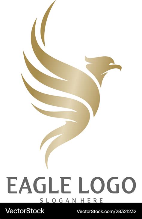 Eagle logo design phoenix logo concept simple Vector Image