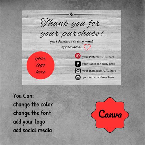 Business Thank You Card/thank You Card - Etsy