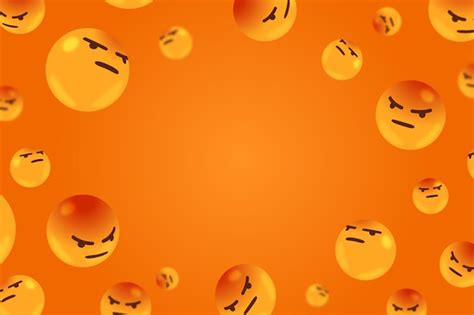 Free Vector | Angry reactions with empty space background