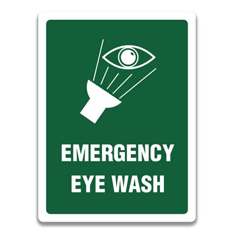 EMERGENCY EYE WASH - Safety Sign and Label