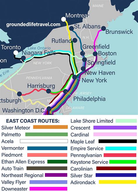 Amtrak Northeast Regional Map