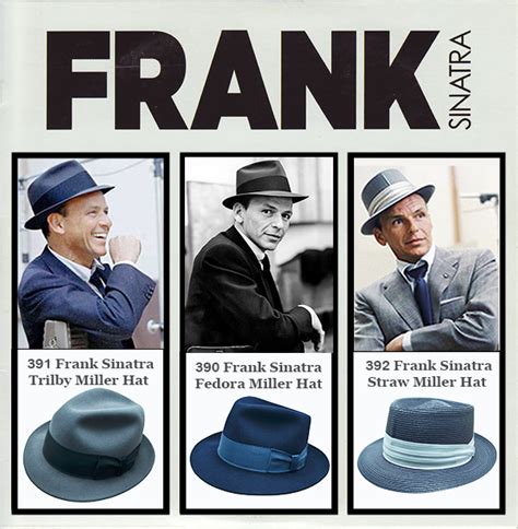 Frank Sinatra Fedora Hats by Miller