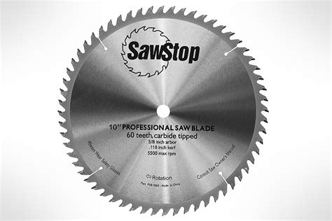 SawStop 60 Tooth Combination Table Saw Blade CB104 184 | The Woodsmith ...