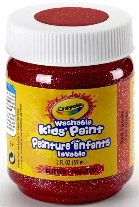 Crayola Washable 2oz Red Sparks Glitter Paint Singles Wholesale