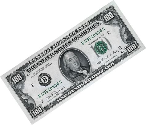 American Hundred Dollar Bill Transparent Image