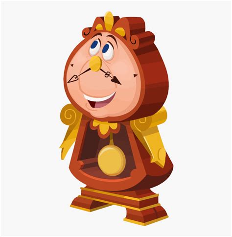 Cogsworth - Printable Beauty And The Beast Characters, HD Png Download ...