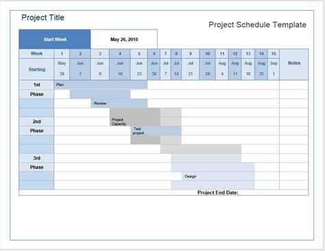 Project Schedule Template | Word Templates for Free Download