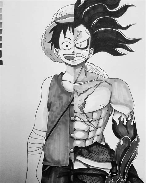 One Piece Luffy Gear 4 Drawing