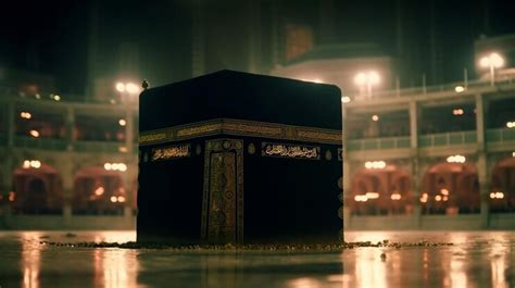 Premium Photo | The kaaba in the middle of the night