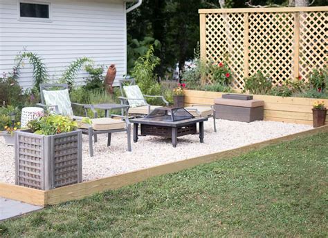 Pea Gravel Patio DIY - Gina Michele