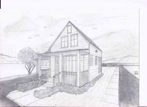 Perspective House Sketch at PaintingValley.com | Explore collection of ...