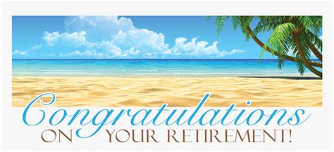 Congrats On Retirement - Beach Tropical Background, HD Png Download ...