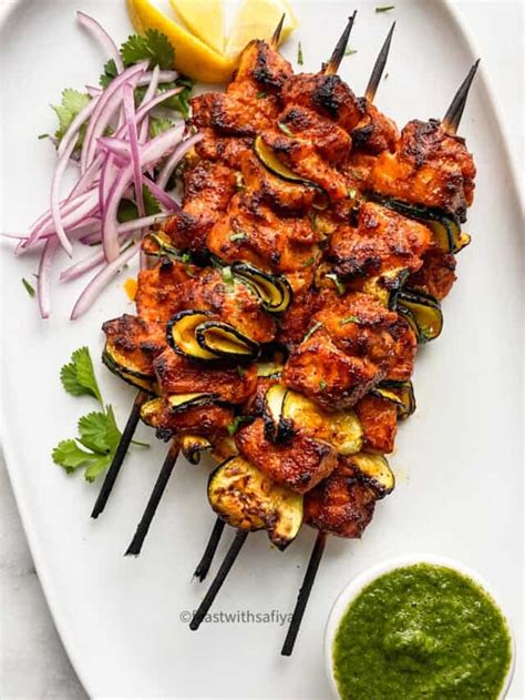 Tandoori Salmon Skewers - Feast with Safiya