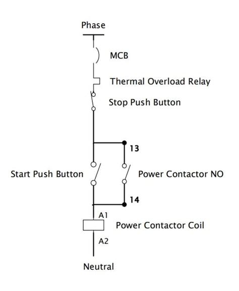 Dol Starter Power And Control Circuit Diagram Dol Wiring Ele