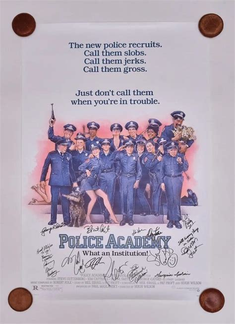 "Police Academy" Cast Signed Movie Poster - YourPremierMemorabilia