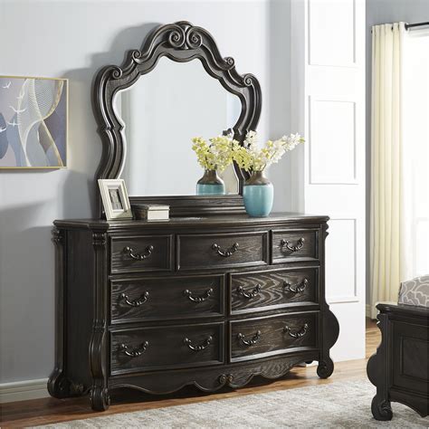 Steve Silver Rhapsody Traditional 7-Drawer Dresser and Mirror Set | A1 ...