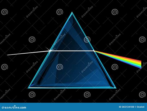 Refraction of Light through Prism Stock Vector - Illustration of ...