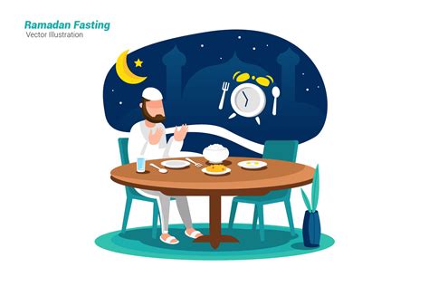 Ramadan Fasting -Vector Illustration | Illustrations ~ Creative Market