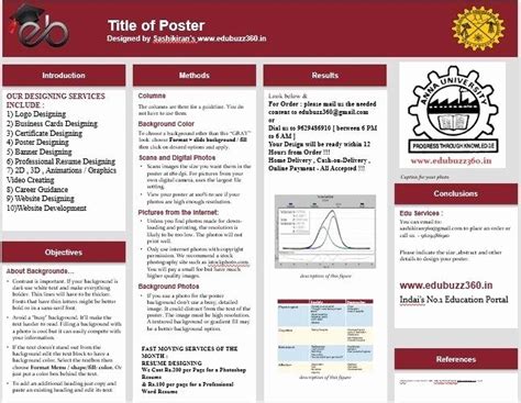 30 Research Project Poster Template | Example Document Template