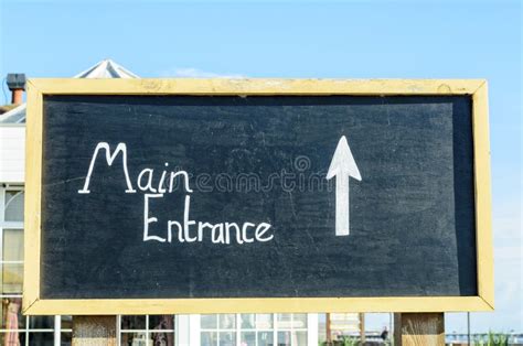 Main entrance sign stock image. Image of icon, store - 59718595