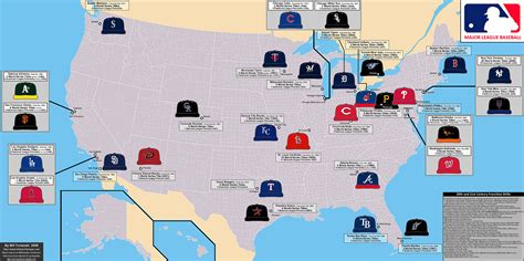 Printable Map Of Mlb Stadiums