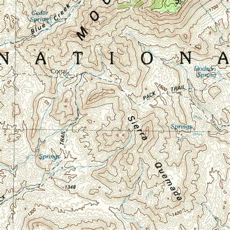 Chisos Mountains, TX (1985, 100000-Scale) Map by United States ...