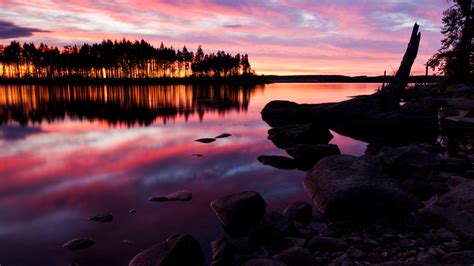 Lake At Sunset Wallpapers - Wallpaper Cave