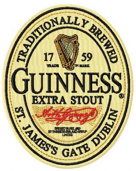 Guinness logo machine embroidery design