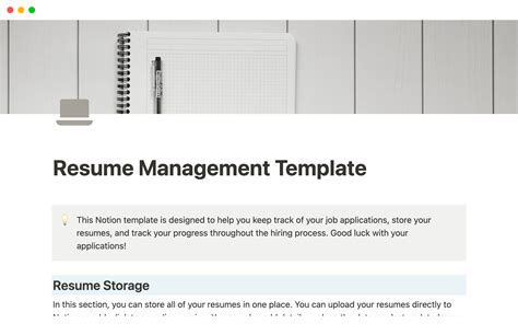 Notion Resume Management Template Template by Aplan | Notion Marketplace