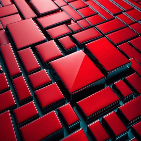 Premium AI Image | Red rectangle shaped abstract background